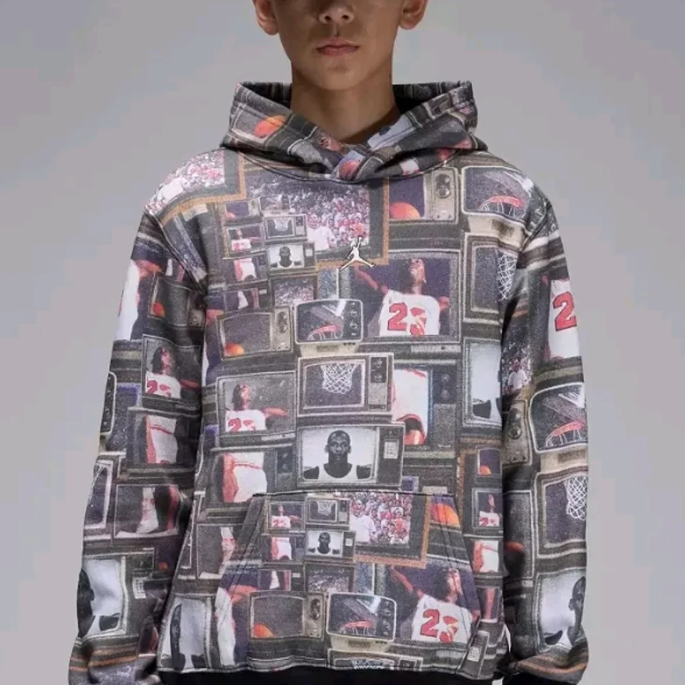Jordan Set Kids' Brooklyn Printed Fleece Pullover‎ Hoodie Size 5/6 Boys